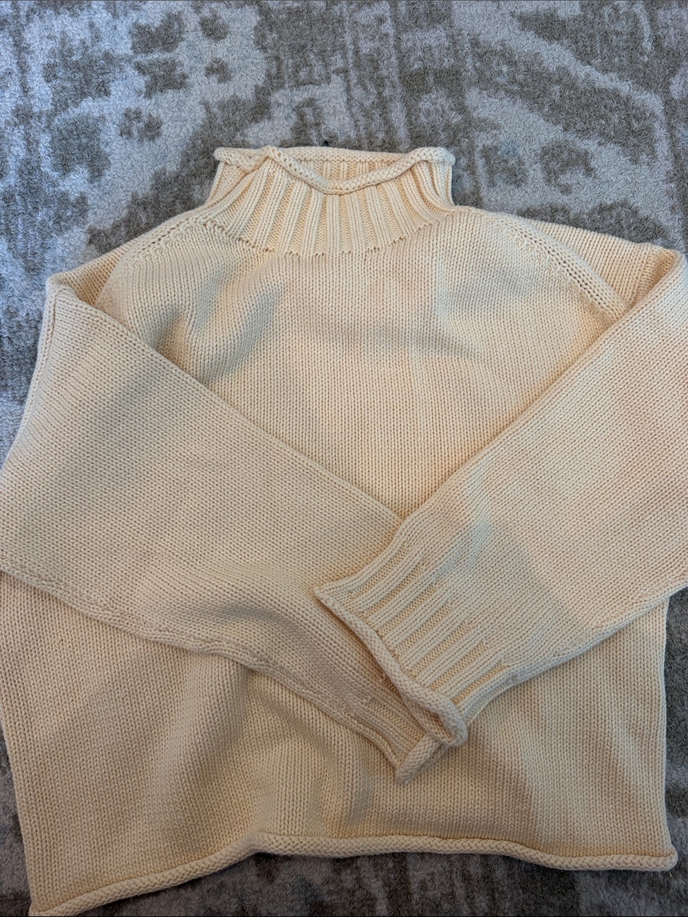 Butter Yellow Ribbed Rollneck J Crew Sweater